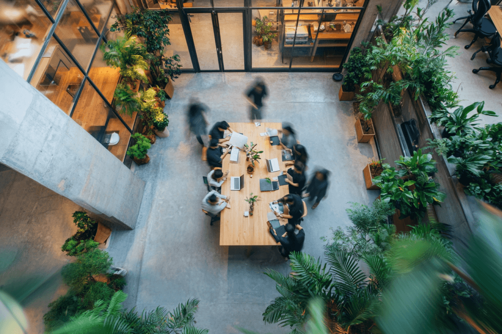 symbolscape_a_motion_blurred_photo_high_above_a_group_of_peop_cfeebf65-c74a-44ef-a985-6ebe0746b210_0